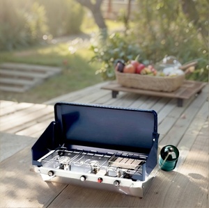 Gran oferta, barbacoa <span class=keywords><strong>de</strong></span> lujo, barbacoa plegable, hierro, 2 quemadores con parrilla, utensilios <span class=keywords><strong>de</strong></span> cocina, estación portátil, <span class=keywords><strong>estufa</strong></span> <span class=keywords><strong>de</strong></span> Gas para acampar al aire libre <span class=keywords><strong>de</strong></span> <span class=keywords><strong>propano</strong></span> - Product Image 6