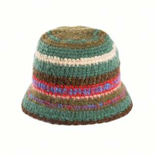 Gorro de Punto de Alpaca para Niños, Otoño Invierno, Gorro de Pescador Cálido con Rayas de Colores - Product Image 1