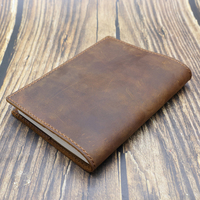 Taschen format A6 Mini Hardcover Handmade Creative Echt leder Notebook Journal Benutzer definiertes Logo Geprägter Planer halter