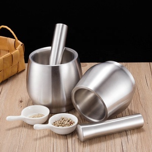 Kitchen utensils Grind tool stainless steel mortal and pestle - Product Image 4