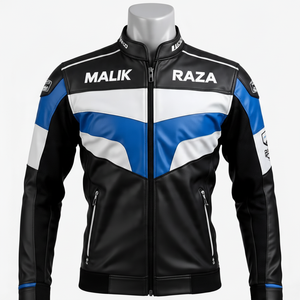 เสื้อแจ็คเก็ตนักขี่จักรยานหนังลดเป็นชั้น - Product Image 1