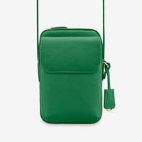 Portefeuille de téléphone portable en cuir léger pour femme, avec logo personnalisé, pour les voyages quotidiens, mode décontractée, avec fermeture éclair, en polyester, avec protection RFID, portable, à bandoulière