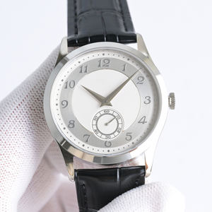 Montre-bracelet mécanique formelle intemporelle haut de gamme avec sous-cadran des secondes et bracelet en crocodile, idéale pour les dîners d'affaires et les événements habillés. - Product Image 1