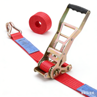 Sangle d'arrimage à cliquet Ergo de 2 pouces, sangle d'arrimage à tirage de 5 tonnes avec longue poignée, sangle de cargaison robuste pour camions et remorques