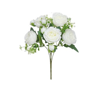 Décoration de fête : <span class=keywords><strong>Fleurs</strong></span> <span class=keywords><strong>artificielles</strong></span> Rose Pivoine à 5 têtes pour la décoration intérieure, bouquet de mariage, décoration de table et de chemin, cadeau de décoration de mariage - Product Image 2