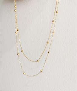 Chaîne de bijoux en acier inoxydable pour femmes, résistante à l'eau, plaqué <span class=keywords><strong>or</strong></span>, petite boule, chaîne satellite en <span class=keywords><strong>or</strong></span> - Product Image 3