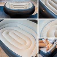 Canapé-lit gonflable moderne en tissu floqué, pliable pour chambre à coucher, salon, camping en plein air et voyages