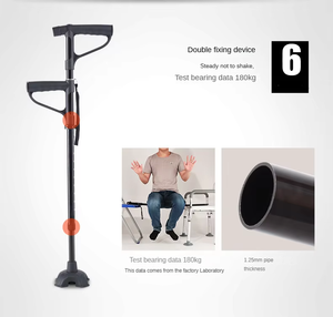 Silla de ducha plegable segura y cómoda de aleación de aluminio para ancianos y silla cómoda para discapacitados y ancianos - Product Image 4