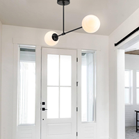 Luminaires en verre ETL en stock aux États-Unis, luminaires de plafond en forme de globe, semi-encastrés, pour la maison, le salon