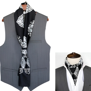 Nouveauté <span class=keywords><strong>Foulard</strong></span> <span class=keywords><strong>Ascot</strong></span> à double face coloré personnalisé pour hommes pour fête d'affaires - Product Image 6