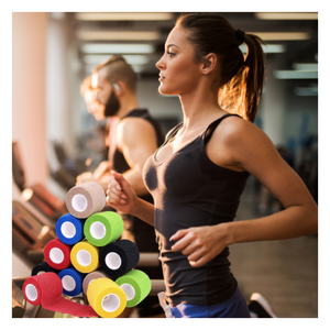 Cinta muscular profesional de 5*4,5 m, cinta atlética de kinesiología acrílica de algodón atlético <span class=keywords><strong>para</strong></span> <span class=keywords><strong>correr</strong></span> - Product Image 1