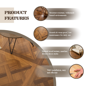 <span class=keywords><strong>Parquet</strong></span> <span class=keywords><strong>stratifié</strong></span> moderne en teck style Versailles, étanche et résistant aux rayures, idéal pour entrepôt - Offre Spéciale - Product Image 6