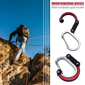Autonomy Aluminum Alloy D-Type Carabiners 20kg Load Quick-Release Hooks For Outdoor Camping Hiking <b>Backpacking</b> Travel Gym - Product Image 3