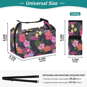 Trending New Products 2025 New Arrivals Hawaiian Tropical Custom Anthurium Insulated Lunch Bag Thermal Cooler Bag - Product Image 3