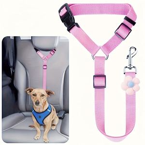 Arnés de Seguridad Ajustable de Nailon para Perros y Gatos, Cinturones de Seguridad para Vehículos con Soporte para el Cuello, Accesorios para Mascotas, Envío Rápido - Product Image 3