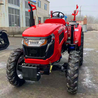Tracteur agricole multifonctionnel 80 CV 4x4, tracteur à roues diesel avec prise de force et direction