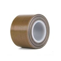 Ruban en fibre de verre PTFE à prix avantageux et adhésif en silicone, ruban d'étanchéité en polyester résistant aux hautes températures pour machine d'étanchéité