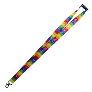 Free Design LGBT Sublimation Pride Rainbow Colored <b>Lanyard</b> Low MOQ GuangDong Factory - Product Image 3