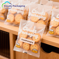 Sacs en PET/AL/PE Mylar transparents à trois côtés scellés, avec logo imprimé personnalisé, qualité alimentaire, pour bonbons, biscuits, chewing-gum, sushis