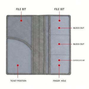 Porte-cartes et passeport multifonctionnel en cuir PU grande capacité avec logo personnalisé pour billets d'avion et documents d'identité - Product Image 3