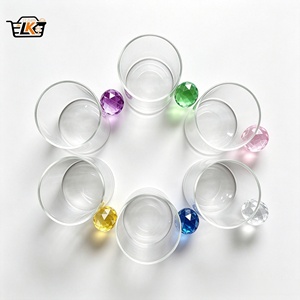 Juego de Tazas de Café de Vidrio Borosilicato LiKang, 6 Piezas, <span class=keywords><strong>Mini</strong></span>, Coloridas, con Asas, Libres de BPA, Aptas para Microondas, para Bebidas Frías/Calientes - Product Image 1
