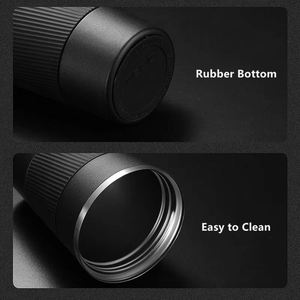 Stainless Steel Vacuum Tumbler 380/510ML Insulated Travel <b>Coffee</b> Cup with Leakproof Lid Minimalist Design Black White - Product Image 4