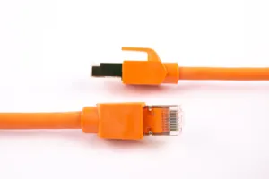 Cat8 cetakan injeksi kabel Ethernet Sstp konduktor tembaga murni kualitas tinggi PVC