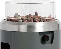Calentador de Patio, Chimenea Exterior de Primera Calidad, Columna Redonda de Metal de 23 Pulgadas con Protección Contra el Viento para Jardín, Patio Trasero, Balcón