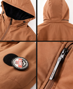 Nouveaux hommes et femmes décontracté à capuche imperméable fermeture éclair épais polyester <span class=keywords><strong>Parka</strong></span> - Product Image 5