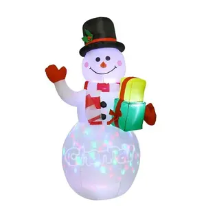 5ft Sneeuwpop Kerst Inflatables Yard Opblaasbare Led Sneeuwpop Vakantie Decoratieve Inflatables Blowup Staande Sneeuwpop Kerst