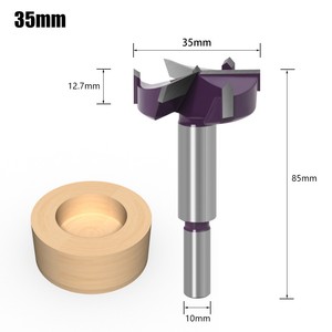 Herramienta de perforación para carpintería de 3 flautas, broca, 3 hojas, 35, 45mm, bisagra de perforación, bisagra, tablero de madera especial, apertura <span class=keywords><strong>circular</strong></span> - Product Image 6