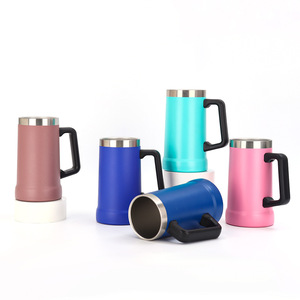 Stainless Steel Beer Mug 24oz Double Wall Vacuum Insulated Portable Outdoor Travel Cup For Men Women - Product Image 1
