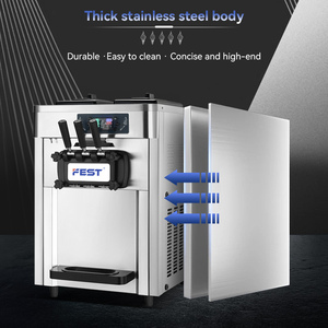 Nouvelle machine à glace molle FEST automatique 3 saveurs 220V, autonettoyante, commerciale, pour glace italienne - Product Image 5