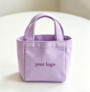 Custom Factory Supply Color Cute Mini Canvas <b>Bag</b> Bulk Accessory Storage Retail Boutique Kids <b>Party</b> <b>Gift</b> Handheld Small Cloth <b>Bag</b> - Product Image 4