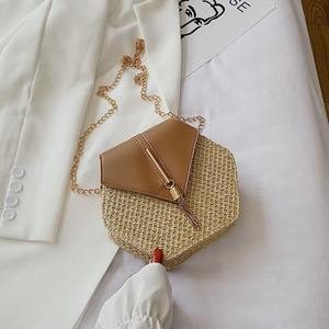 Nouveau <span class=keywords><strong>sac</strong></span> pour femme hexagonal tissé de style coréen à la mode - Product Image 1