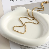 Collier chaîne unisexe en tungstène plaqué, forme géométrique minimaliste, best-seller quotidien, chaîne de clavicule polyvalente