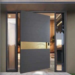 Portes <span class=keywords><strong>d</strong></span>'<span class=keywords><strong>entrée</strong></span> de sécurité modernes en <span class=keywords><strong>aluminium</strong></span> chinois Extérieur Grande <span class=keywords><strong>porte</strong></span> pivotante pour maisons Caractéristique antivol Portes doubles avant <span class=keywords><strong>HORMANN</strong></span> - Product Image 3
