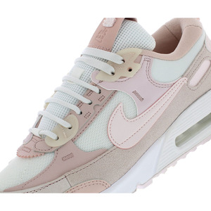 รองเท้าฟิตเนสและครอสเทรนนิ่งสีขาว/ชมพูอ่อนขนาด12สำหรับ Nike Air MAX 90