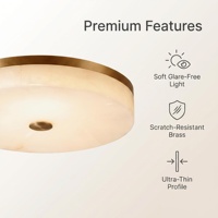 Plafonnier LED encastré en albâtre naturel, style moderne et minimaliste, lampe d'intérieur, fabrication OEM sur mesure, directement de l'usine, pour salon