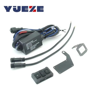 Interruptor de foco LED para motocicleta y coche 2 en 1, haz Hi-<span class=keywords><strong>lo</strong></span>, Kits de arnés de cableado de faros Led, arnés intermitente estroboscópico izquierdo y derecho - Product Image 1