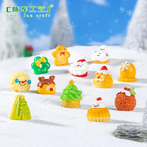 Chenjun Micro-Paisaje Navidad hombre <span class=keywords><strong>de</strong></span> pan <span class=keywords><strong>de</strong></span> jengibre, postre <span class=keywords><strong>de</strong></span> hojaldre, casa <span class=keywords><strong>de</strong></span> muñecas Diy accesorios decorativos, - Product Image 3