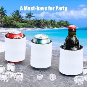 Neoprene Blank White Slap Can Cooler Wrap Snap on Beer <b>Bottle</b> - Product Image 3