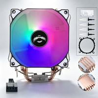 QiuzAim 4/6 Heat-Pipes 120mm PWM RGB Fan Prise en charge universelle pour les prises Intel LGA1700/1200/115x et AMD AM4