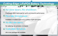 OEM Personnalisé BMS 36V 48V 51.2V 60V 72V 100Ah 160Ah 230Ah 300Ah LiFePO4 LFP Batterie pour voiturette de golf Fabricant en gros d'usine