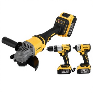 Kit d'outils électriques sans fil avec batterie au lithium 21V, perceuse électrique, coffret rigide, comprend une clé électrique, un tournevis combiné, OEM, métaux - Product Image 5