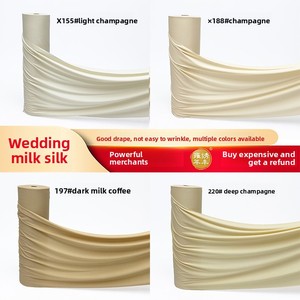 Tissu extensible en polyester coloré effet soie de lait pour drapage de plafond de mariage, matériau transparent pour mariages en extérieur - Product Image 4