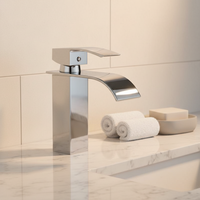 Robinet de cuisine monocommande en acier inoxydable chromé à montage sur plan, avec valve en céramique durable et débit contrôlé, vente en gros