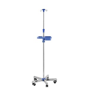 รถเข็นสแตนเลสปรับระดับความสูงได้พร้อมล้อ สำหรับใช้ในโรงพยาบาล - Product Image 1