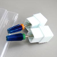 Fraise à ongles en carbure de tungstène 5 en 1 de qualité supérieure pour retirer le gel et l'acrylique, revêtement bleu