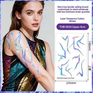 สติกเกอร์ลายสักพิมพ์ลายน้ำสีม่วงลายกลุ่มนักล่าแม่มดอนิเมะยุโรปอเมริกาข้ามพรมแดน ลายเด็กชายปีศาจ - Product Image 4